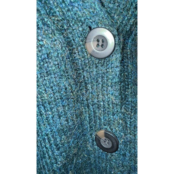 a.n.a Fuzzy Acrylic Blend Long Cardigan Sweater - Darkest Green Tweed - Size 3X - Picture 3 of 7